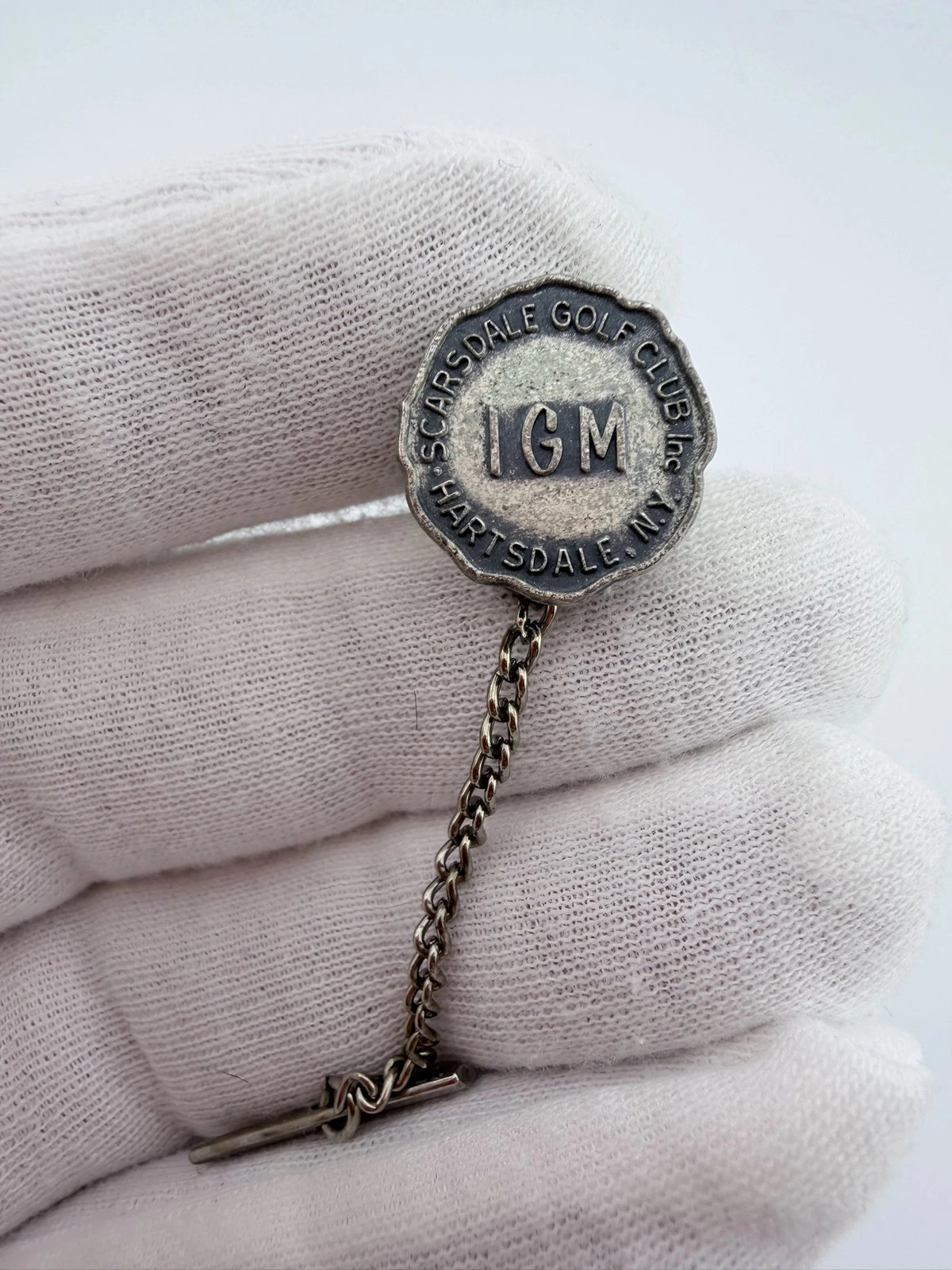 IGM Scarsdale Golf Club Tie Tack Pin - Hartsdale, New York - Sterling