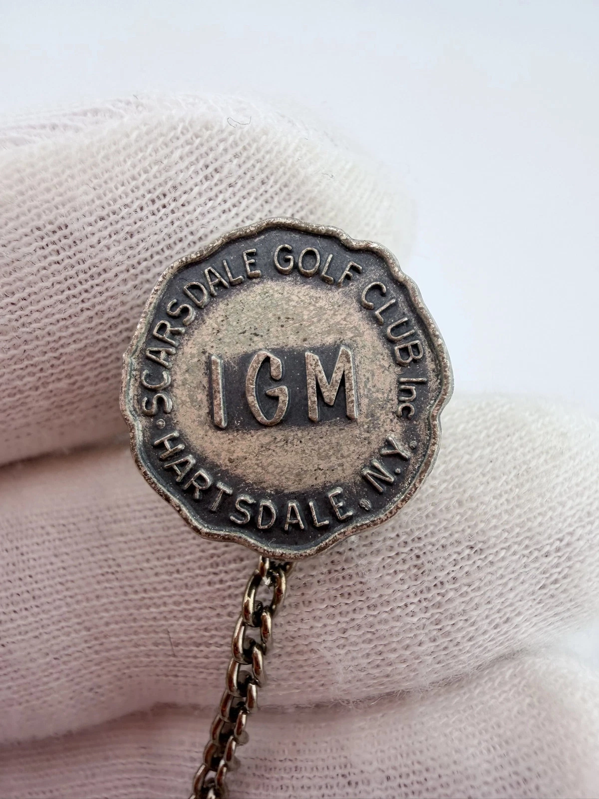 IGM Scarsdale Golf Club Tie Tack Pin - Hartsdale, New York - Sterling - Image 2