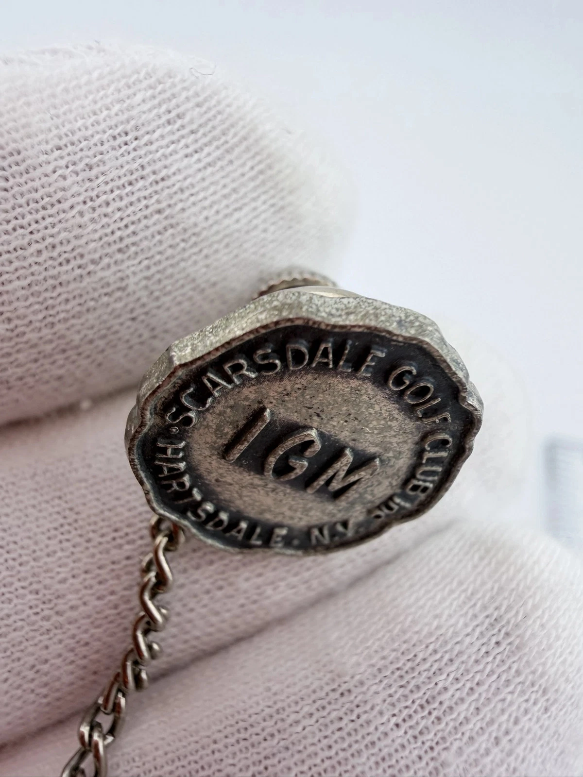 IGM Scarsdale Golf Club Tie Tack Pin - Hartsdale, New York - Sterling - Image 4