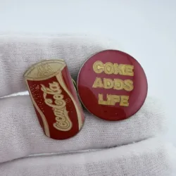 Vintage Coca-Cola Can Pin + Coke Adds Life Pin