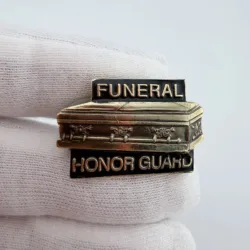Vintage Funeral Honor Guard Lapel Pin - Dual Clasp