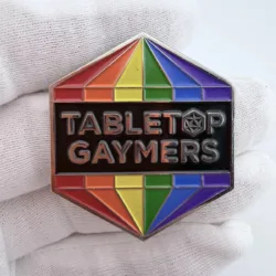 Tabletop Gaymers Rainbow Pin - Dual Clasp