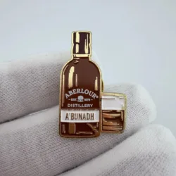Aberlour A�Bunadh Scotch Whisky Bottle And Glass Lapel Pin - Promo Item