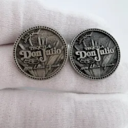 2 Don Julio Tequila 100% Blue Agave High-Relief Metal Lapel Pins