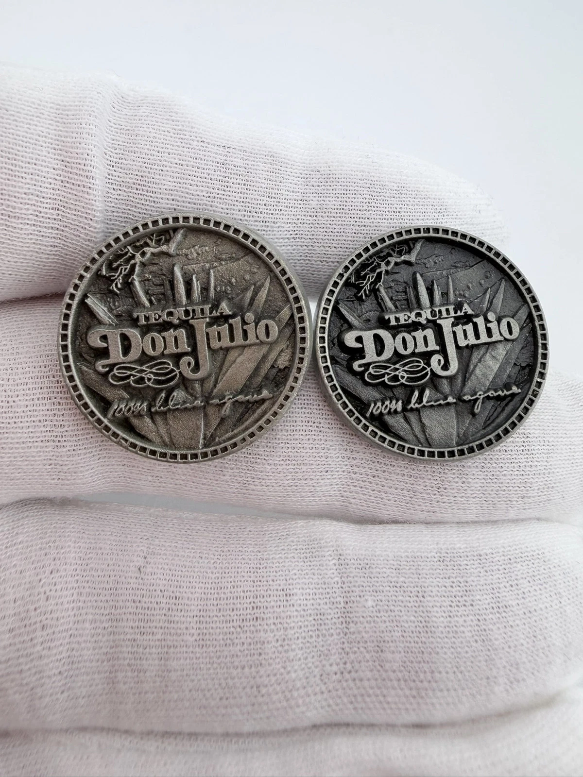 2 Don Julio Tequila 100% Blue Agave High-Relief Metal Lapel Pins