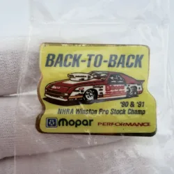 1990 & 1991 NHRA Winston Pro Stock Champ Back To Back Lapel Pin - Rusting