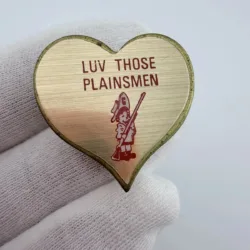 Luv Love Those Plainsmen Heart Shaped Lapel Pin - Grant, NE Perkins County?