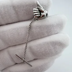 Thumbs Up Tie Tack Pin - Possibly Sterling