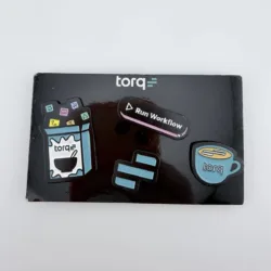 Torq AI SOC Platform Enamel Pin Set - Promotional Item