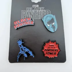 Black Panther 4 Pin Set - Marvel - 1 Replacement Clasp