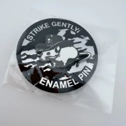 Strike Gently Co. Rat Mouse with a Skull and Crossbones Cowboy Hat Pin