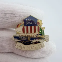 Gold Beach Oregon Mail Boats Lapel Pin