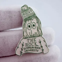 SRU Slippery Rock University Rocky Mascot Lapel Pin - Plastic