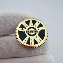 Crank Arm Brewing Company Lapel Pin - Gold Tone