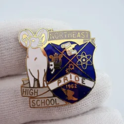 Northeast Guilford High School Lapel Pin - Rams + Crest - North Carolina