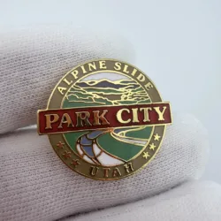 Park City Utah Alpine Slide Lapel Pin