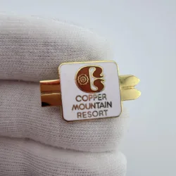 Copper Mountain Ski Resort Pin Brooch - Gold Tone - Colorado