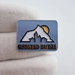 Crested Butte Ski Area Resort Pin - Blue Rectangular Version - Colorado