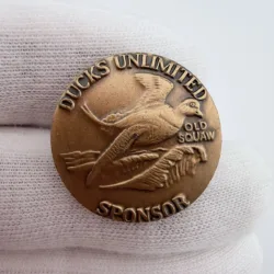 Vintage 1990 Bronze Ducks Unlimited Old Squaw Sponsor Pin Brooch