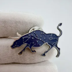 Taurus Bull Astronomy Lapel Pin by NonBinary