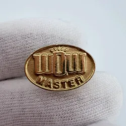 WOW Woodmen Of The World Master Lapel Pin - Gold Tone