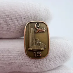 Vintage Sears, Roebuck and Co. 15 Year Employee Service Award Pin - 1/10 10K GF