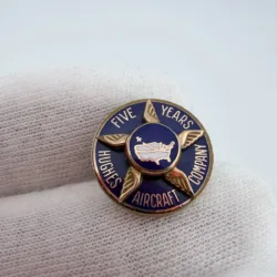 Hughes Aircraft Company 5 Year Employee Service Award Pin - LGB 1/10 10K GF