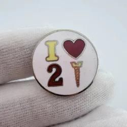 Vintage I Love To Screw Tie Tack Pin - I Heart 2 Screw