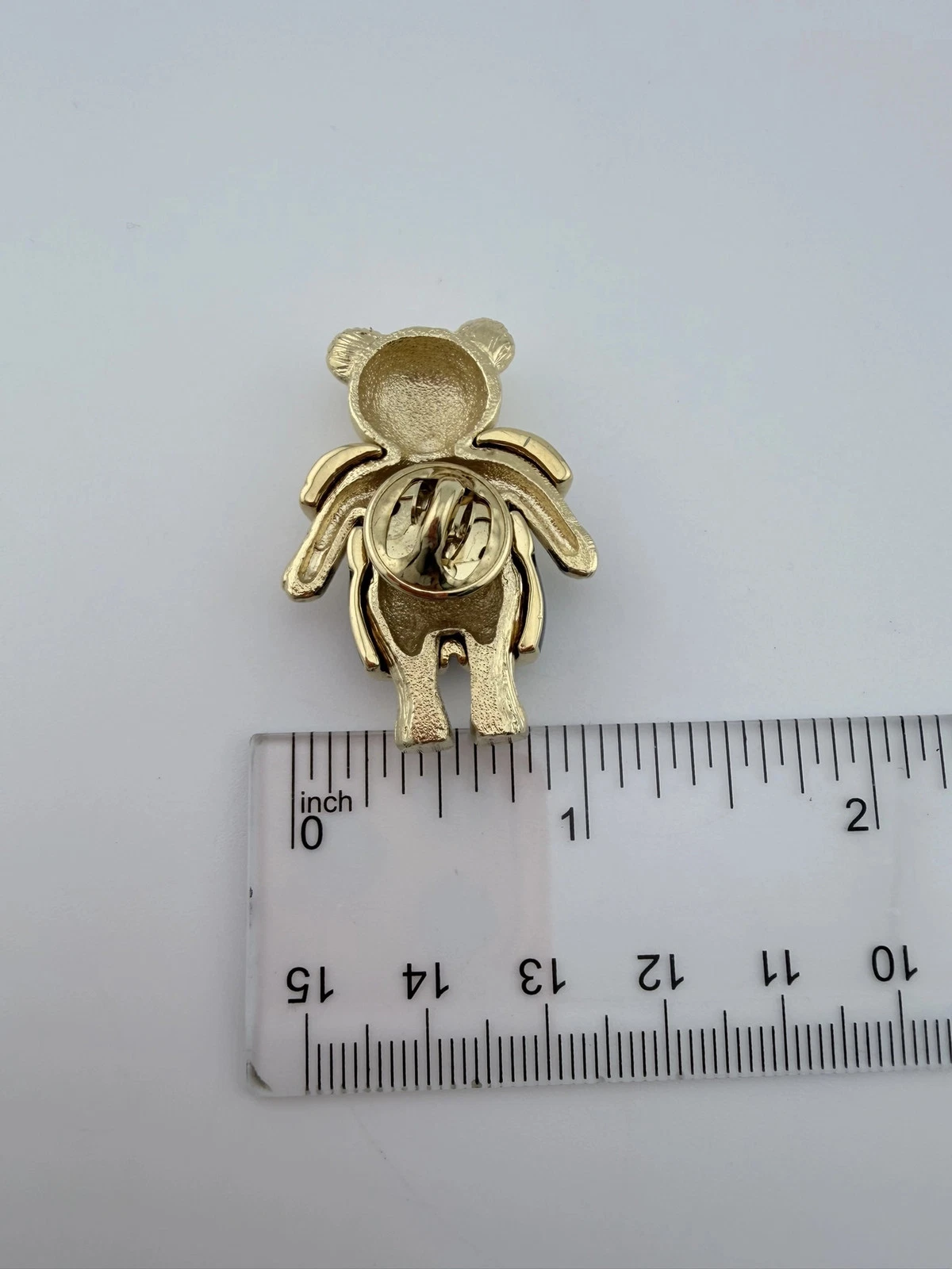Gold Tone Teddy Bear Sports Player Lapel Pin - #1 Jersey - Crack - Image 6