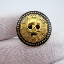 Ride To Live Live To Ride Skull Lapel Pin - Motorcycles