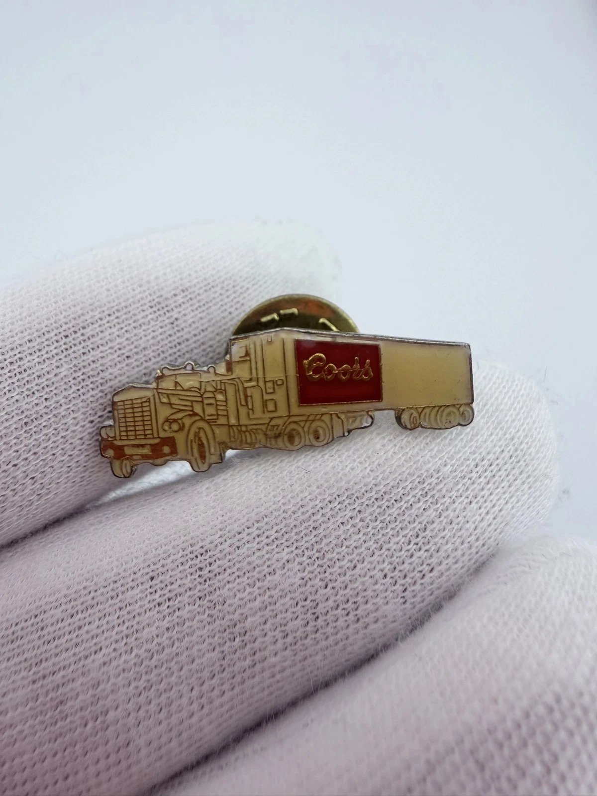 Vintage Coors Beer Delivery Truck Lapel Pin - Yellowing