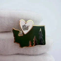 Theo Chocolate Washington State Lapel Pin - Green