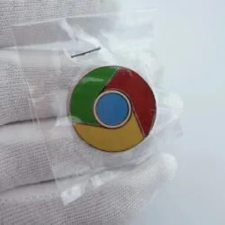 Google Chrome Browser Icon Logo Lapel Pin by Pinnacle Designs
