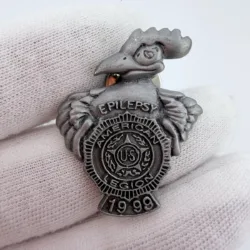 1999 American Legion Epilepsy Chicken Lapel Pin - Face Marks