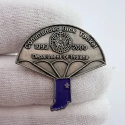 1999-2000 Indiana American Legion Commander Parachute Lapel Pin