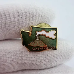 Washington State Mount Saint Helens Volcano Lapel Pin - Small