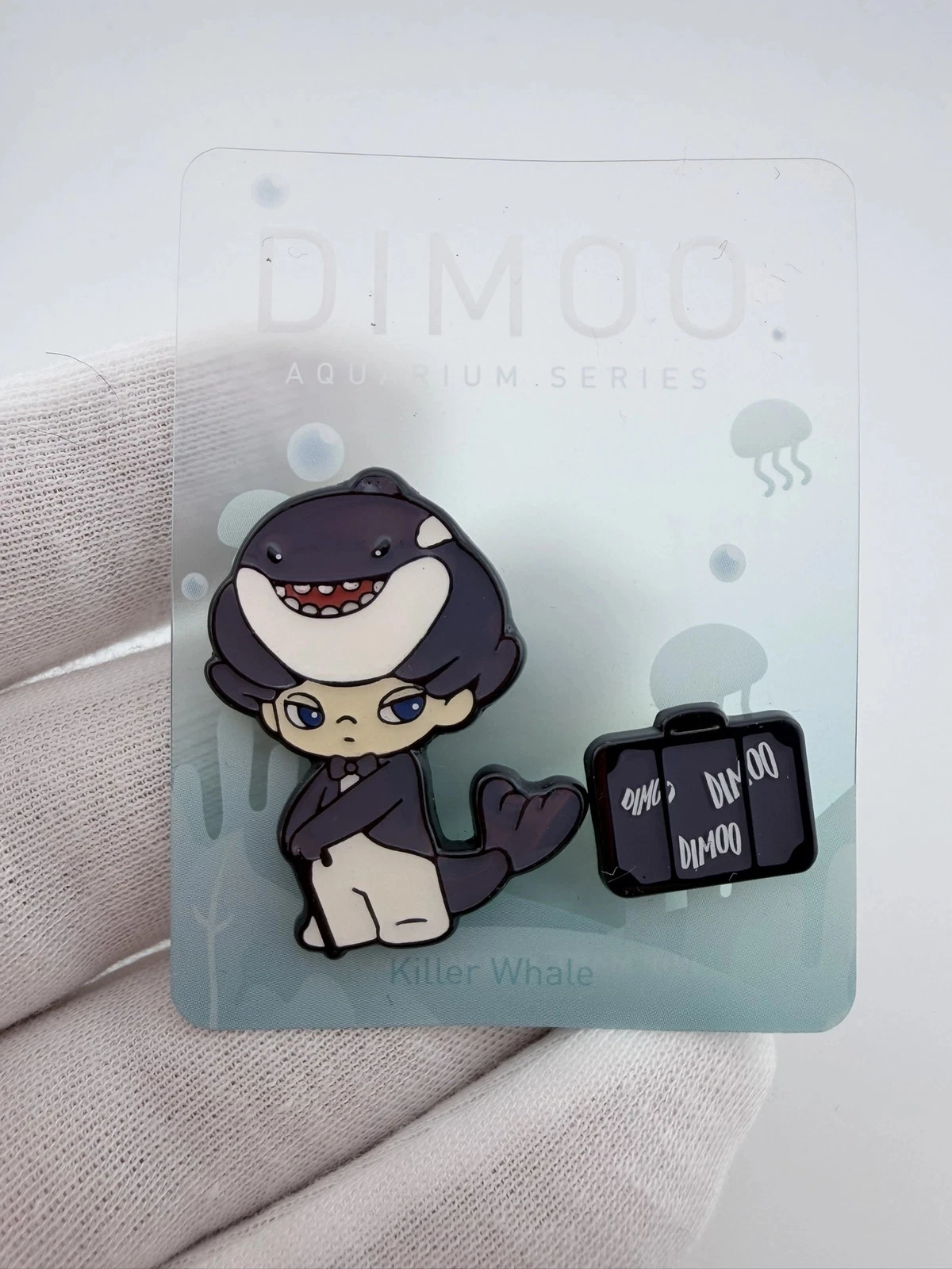 PopMart x DIMOO World Aquarium Series Killer Whale Pin Set