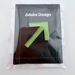Adobe Design Green Arrow Lapel Pin