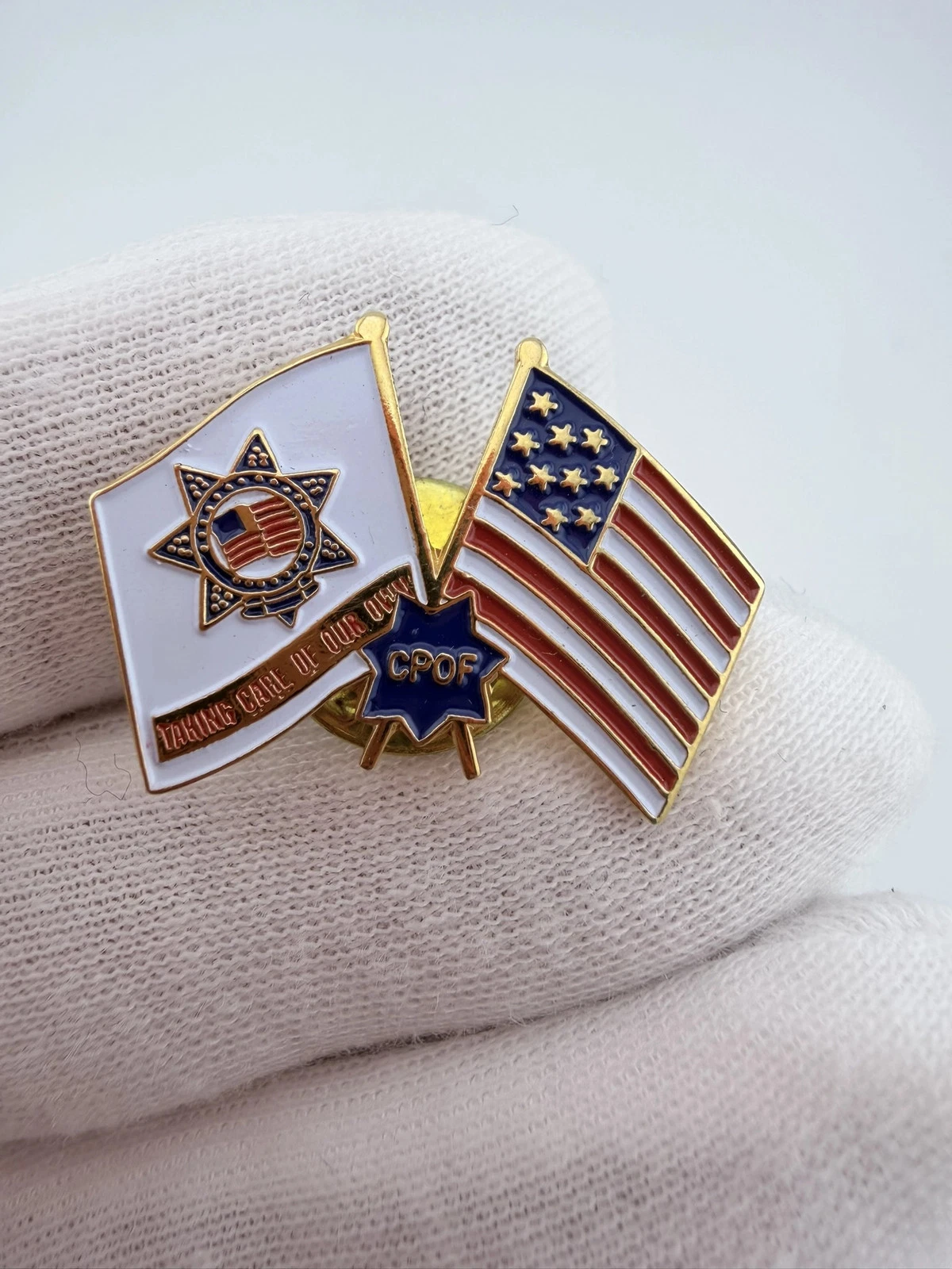 CPOF Correctional Peace Officers Foundation Taking Care of Our Own Flag Pin