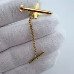 Vintage Cruise Missile Tie Tack Pin with Chain Bar