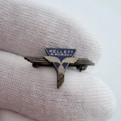 Vintage Kellett Aircraft Lapel Pin - 1/10 10K GF - *BENT*