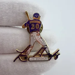 2002 Arizona Diamondbacks Louis Gonzalez At Bat Lapel Pin