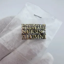 Vintage University of Maryland Nursing Alumni Gold Tone Lapel Pin