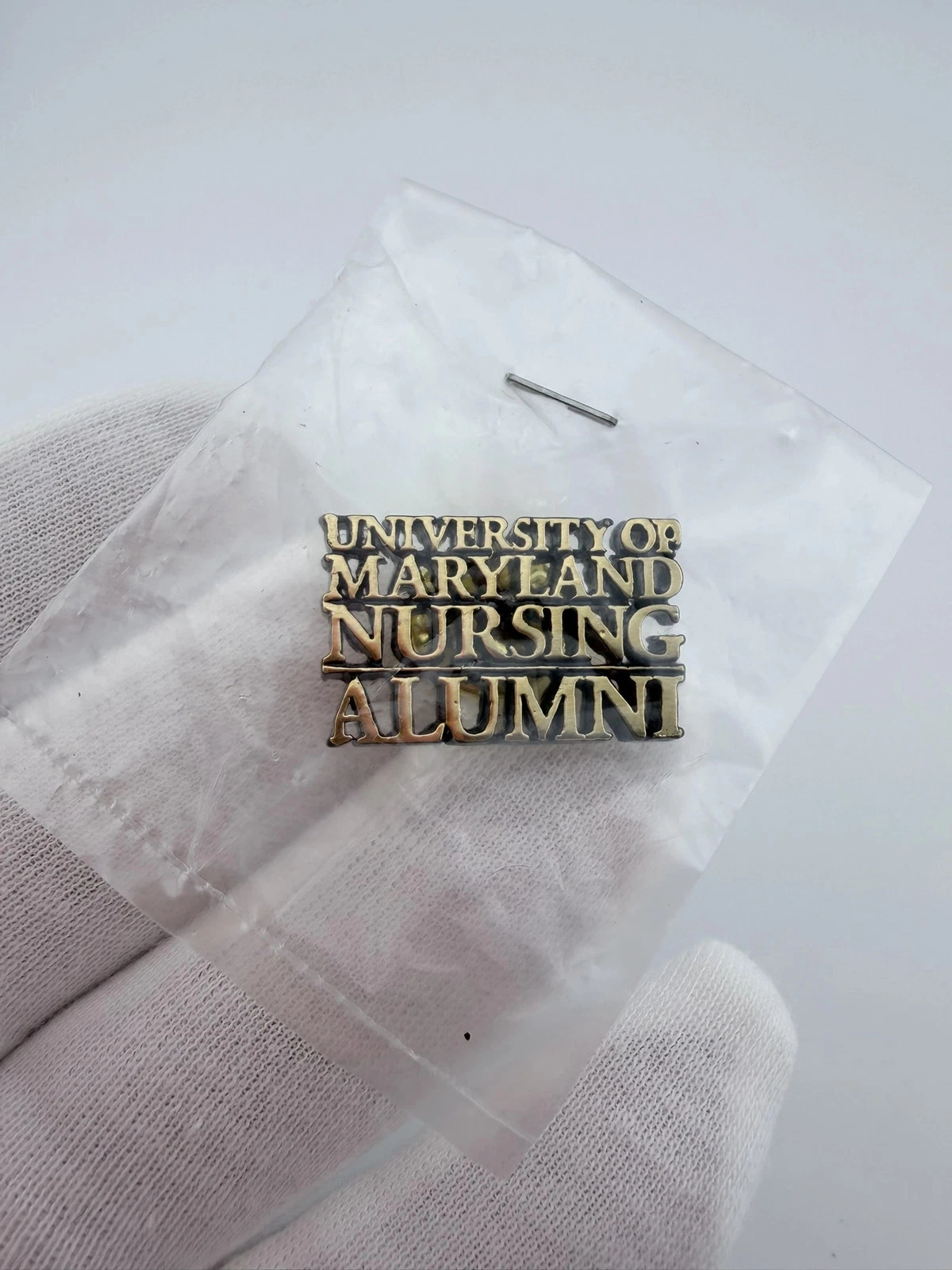 Vintage University of Maryland Nursing Alumni Gold Tone Lapel Pin