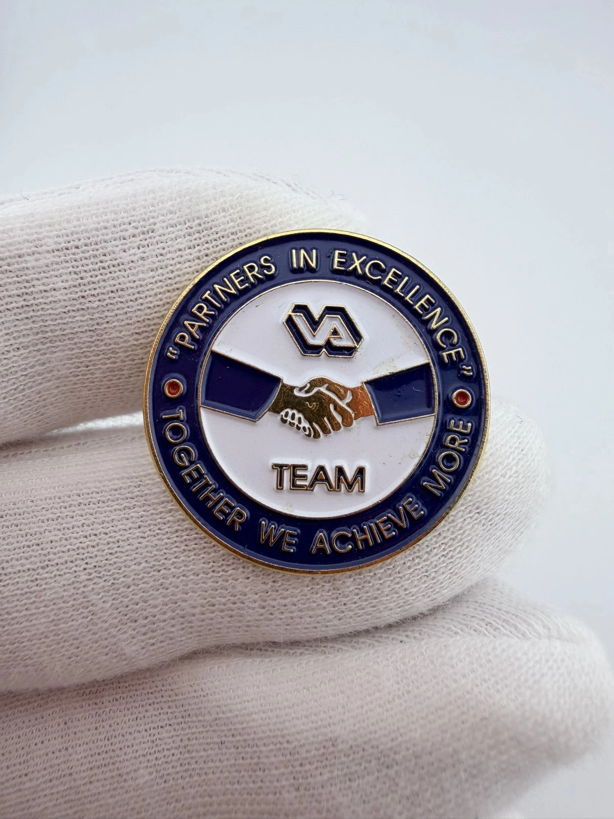 Veterans Affairs VA Partners in Excellence Together We Achieve More Lapel Pin
