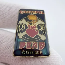 Alternative view of 1983 Grateful Dead Enamel Lapel Pin - Vintage / Rare