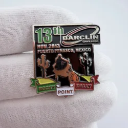 2013 Rocky Point Rally Lapel Pin - Barclin Gasolinera - Puerto Penasco, Mexico