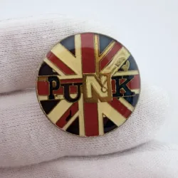 Vintage British Punk Rock Flag Lapel Pin