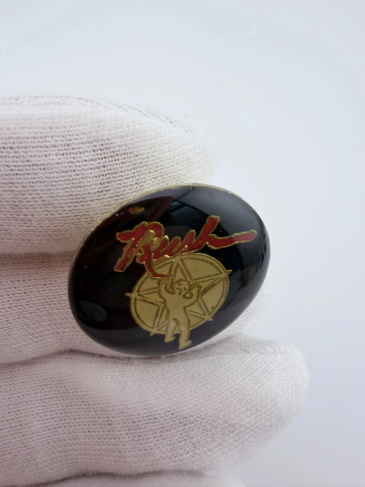 Vintage Rush Starman Lapel Pin - Canadian Rock Band - Dark Blue - Image 3