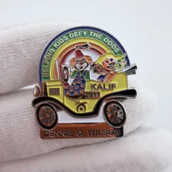 Kalif Shriners Clown In Car Lapel Pin - Helping Kids Defy The Odds